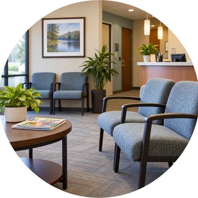 Waiting room chairs for commercial upholstery cleaning